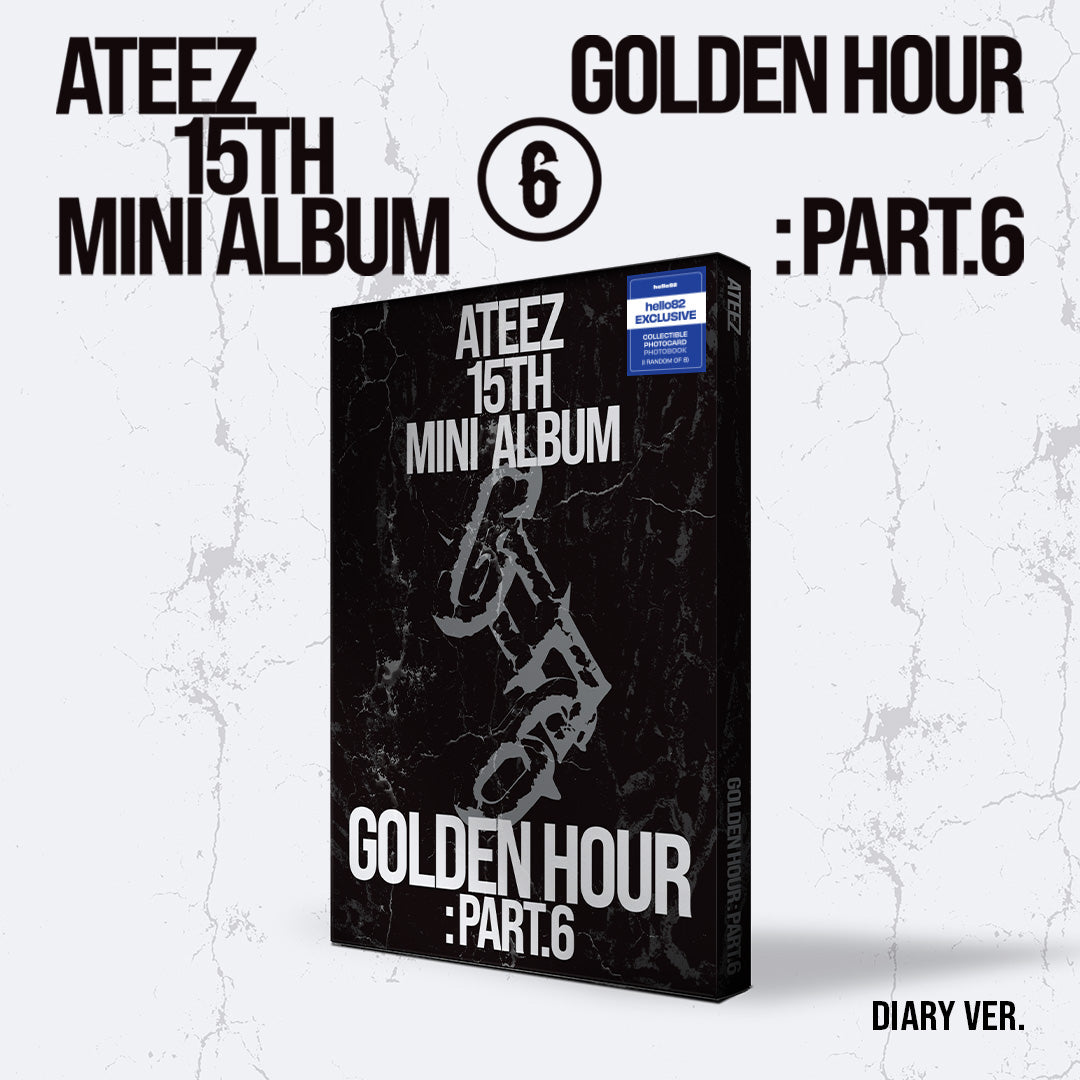 ATEEZ - GOLDEN HOUR : Part.6 - hello82 Exclusive in DIARY VER. (Black)