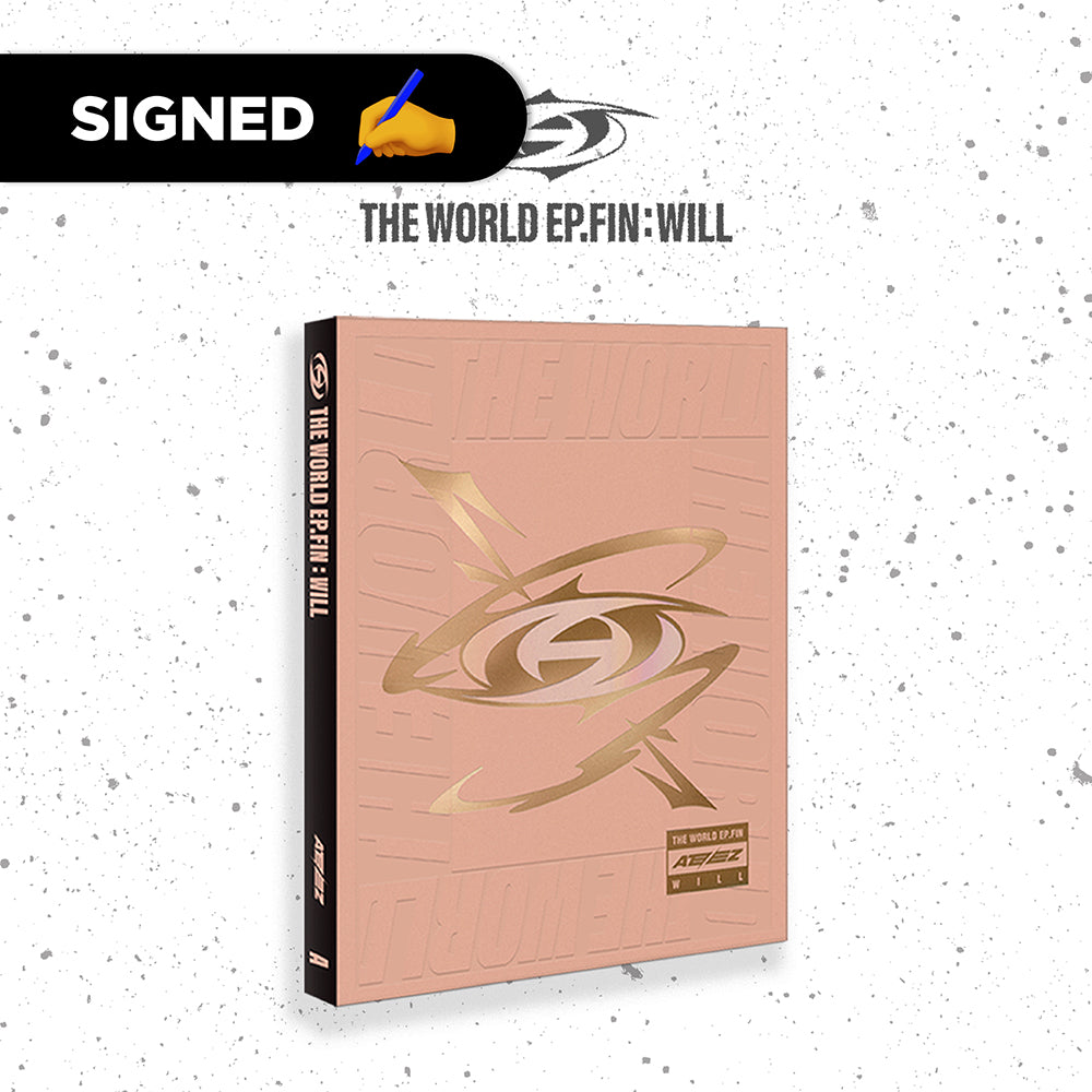 ATEEZ The World MINGI Signed Album Hello82 + authentic Photocards