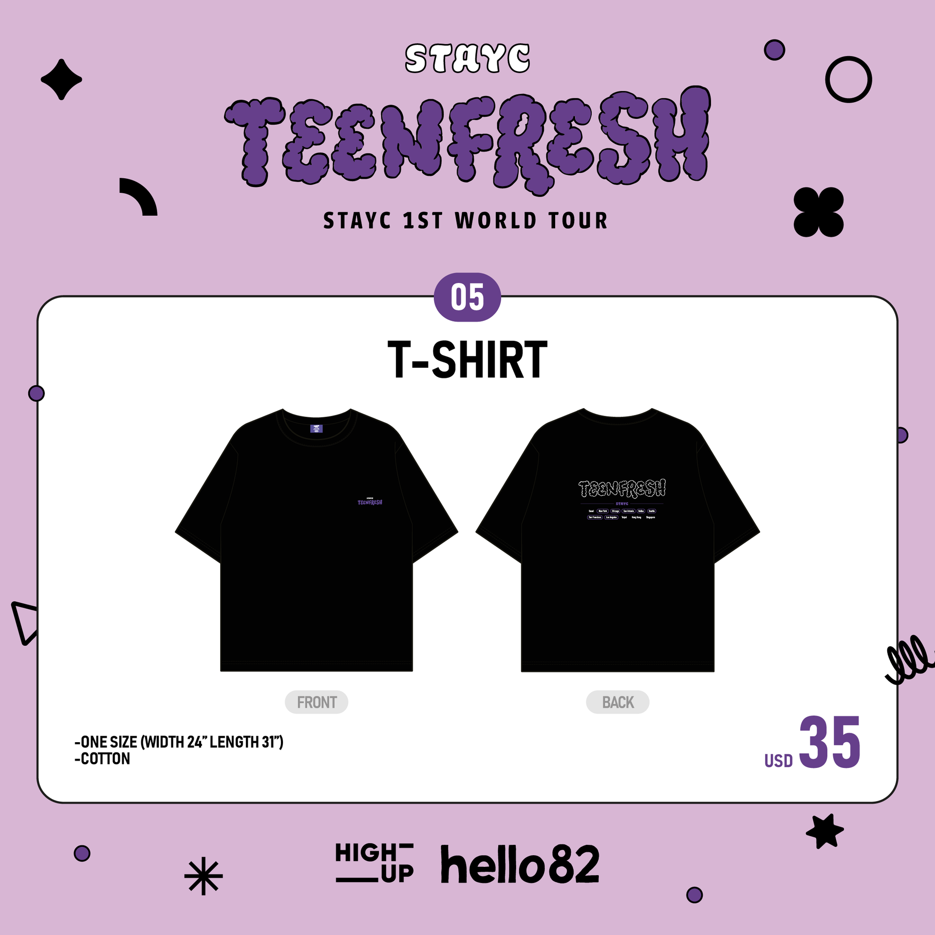 STAYC 1ST WORLD TOUR [TEENFRESH] OFFICIAL MD - T-SHIRT