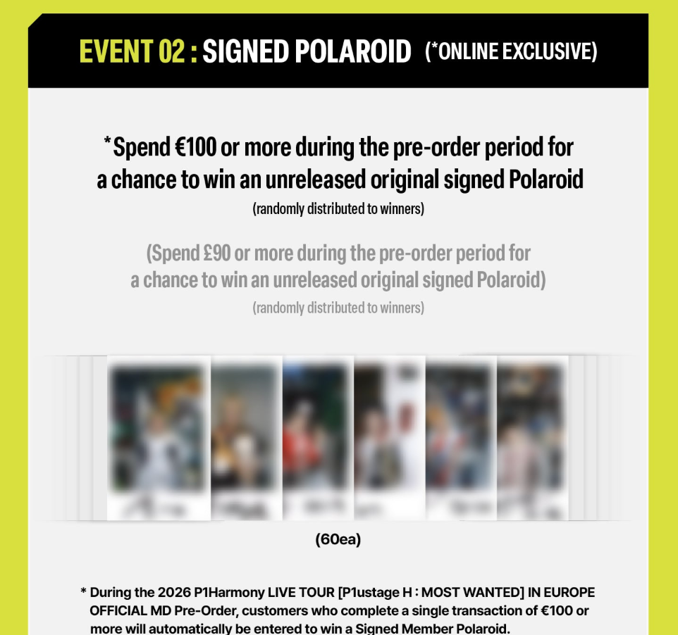 2026 P1Harmony LIVE TOUR [P1ustage H : MOST WANTED] [OFFICIAL MERCH] IN EUROPE