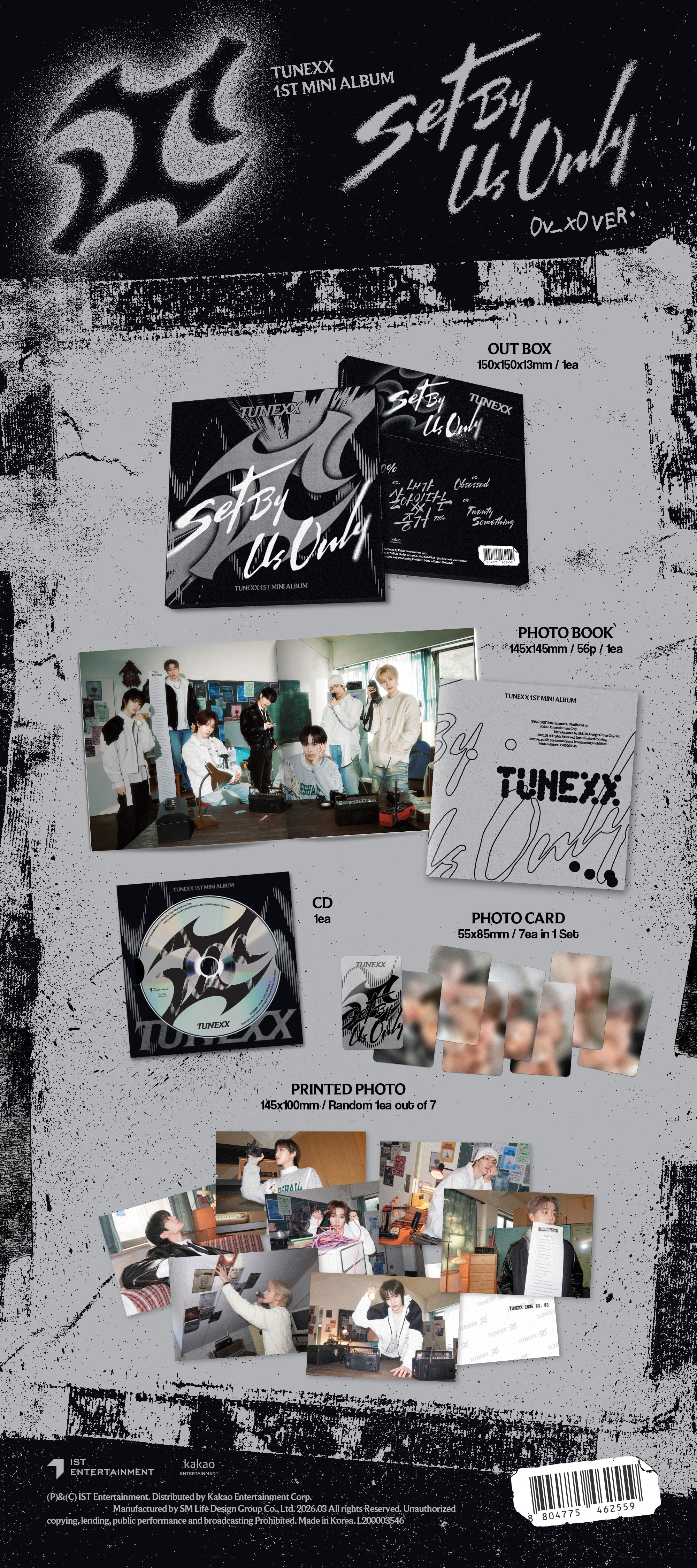 Signed] TUNEXX - 1ST MINI ALBUM : SET BY US ONLY (0v_x0 ver