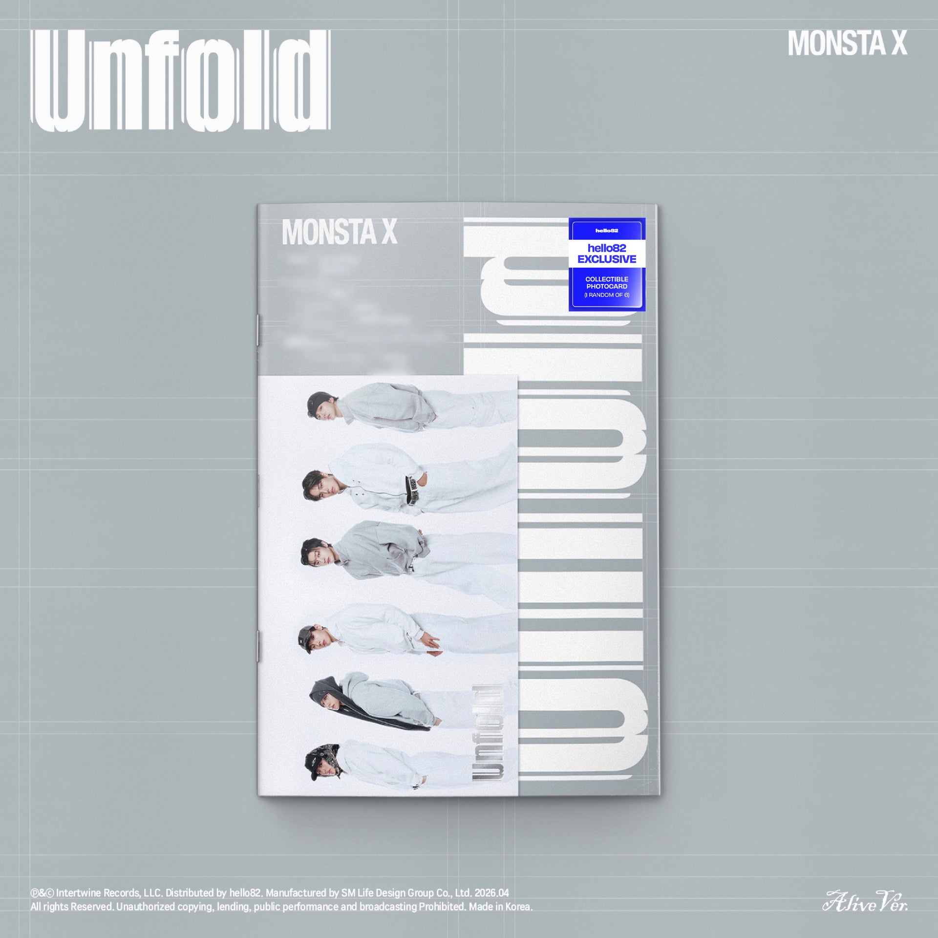 MONSTA X - Unfold - hello82 Exclusive