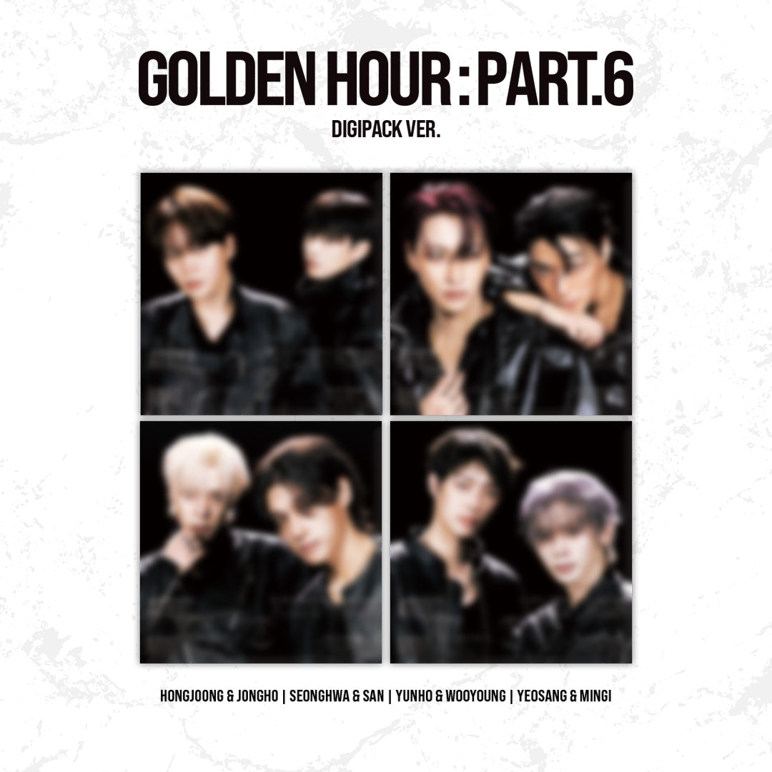 [Signed] ATEEZ - GOLDEN HOUR : Part.6 (DIGIPACK UNIT VER.) (Random) featuring HONGJOONG & JONGHO, SEONGHWA & SAN, YUNHO & WOOYOUNG, or YEOSANG & MINGI