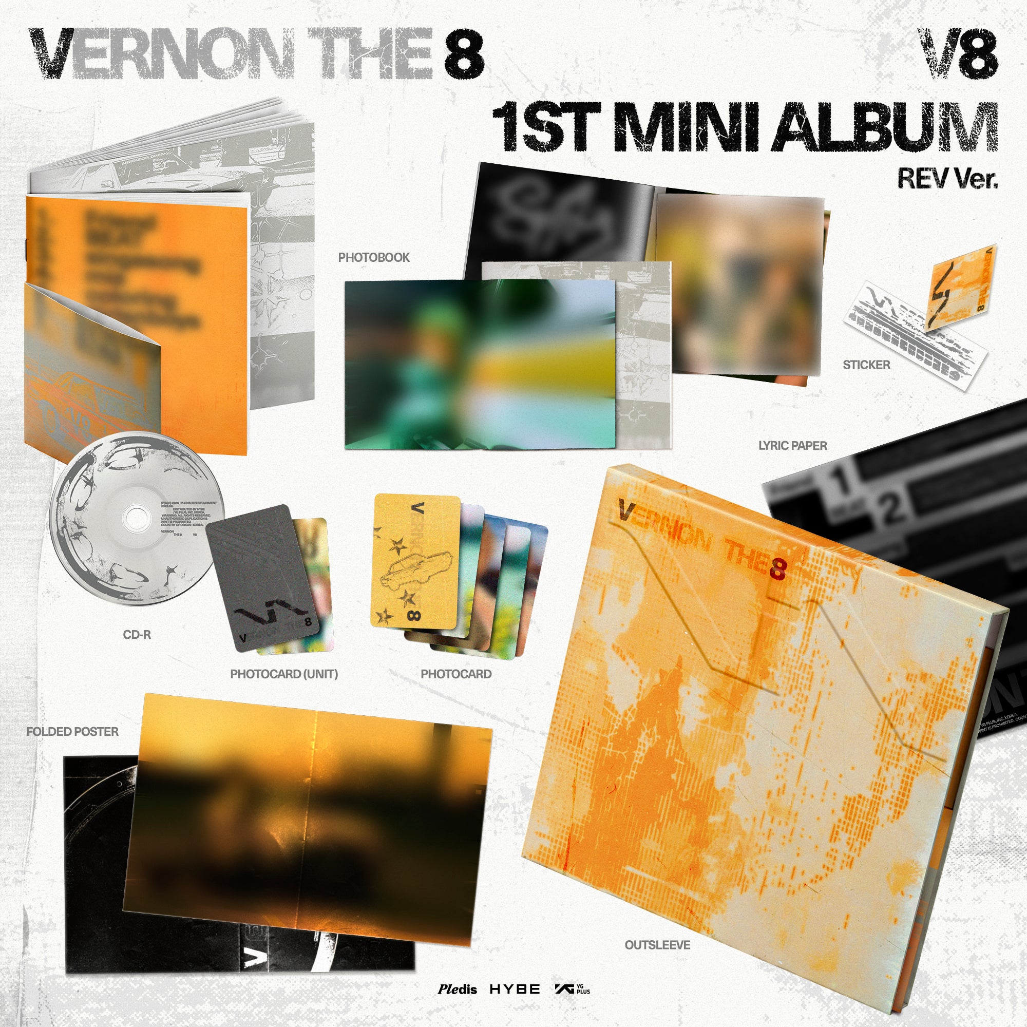 THE 8, VERNON - V8 1st Mini Album 'V8' (hello82 Exclusive