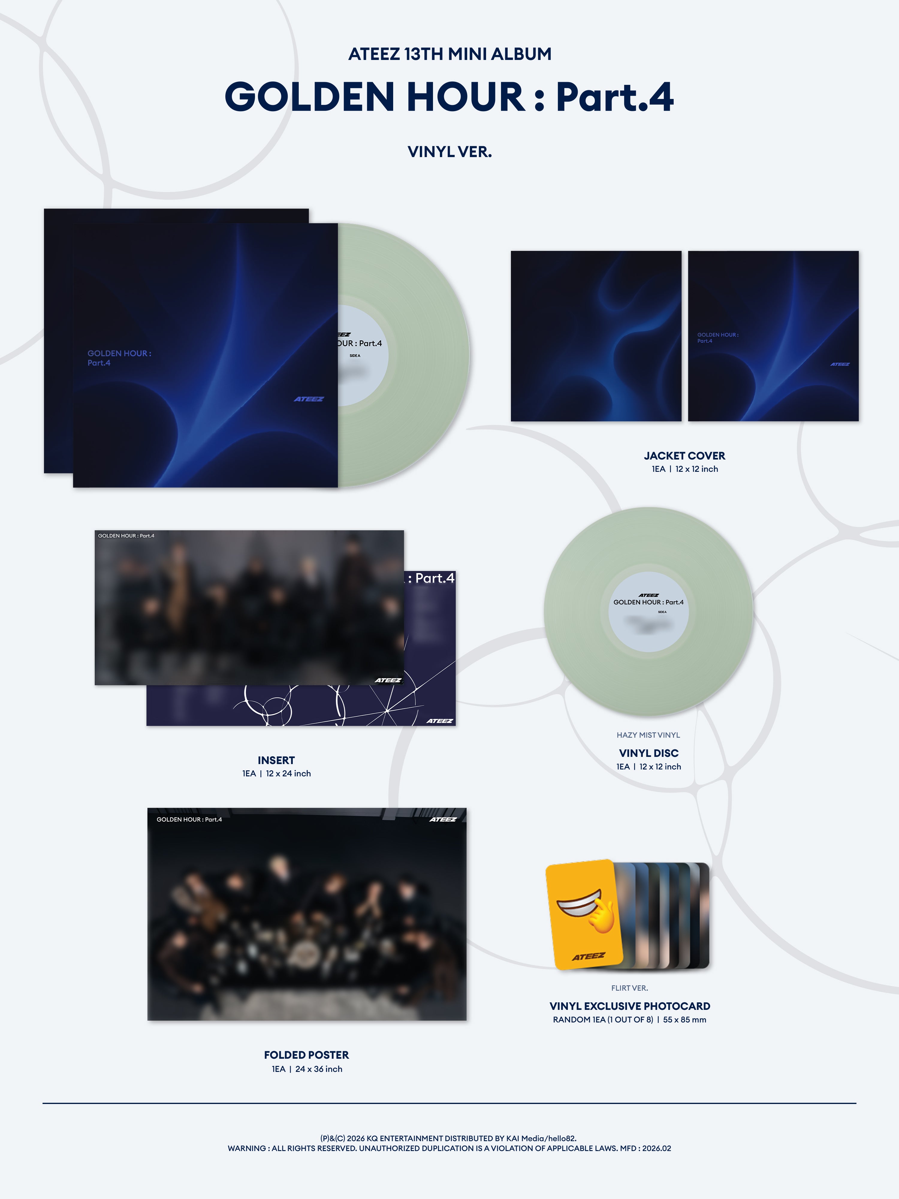 ATEEZ - GOLDEN HOUR : Part.4 (Vinyl) - hello82 Exclusive – hello82