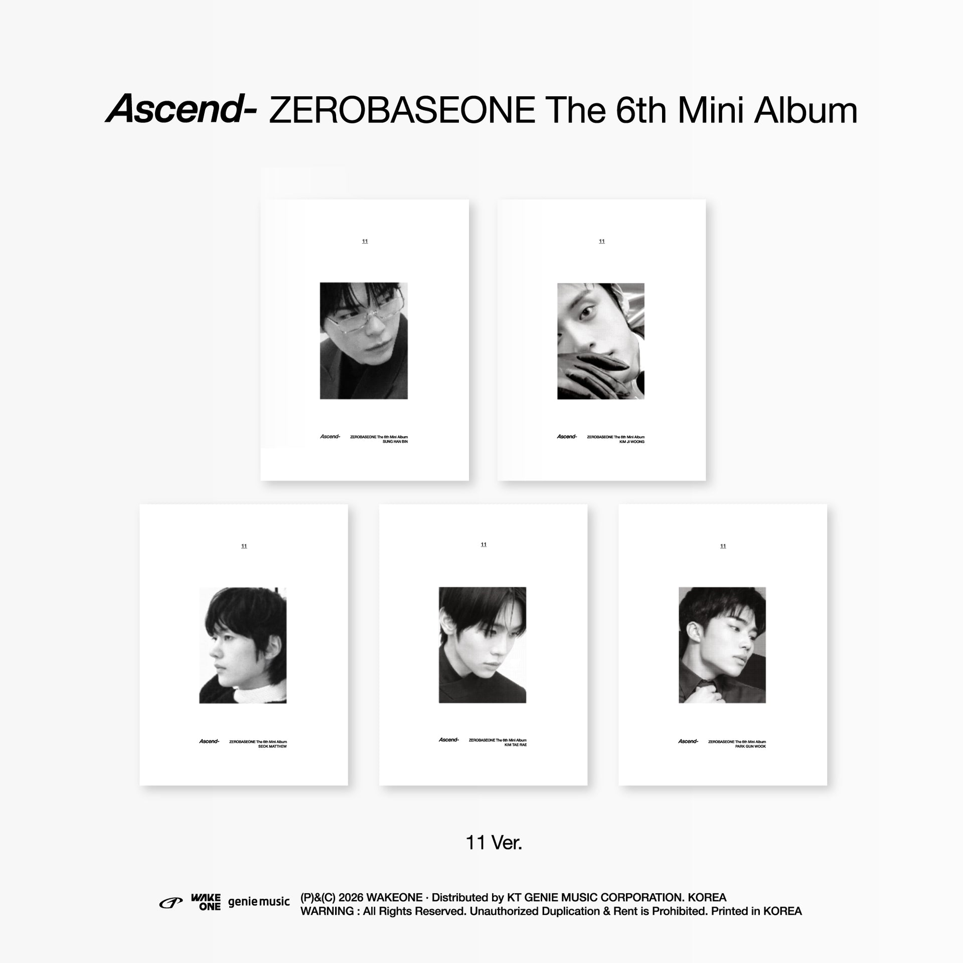 ZEROBASEONE - Ascend- (11 ver.) (Random)
