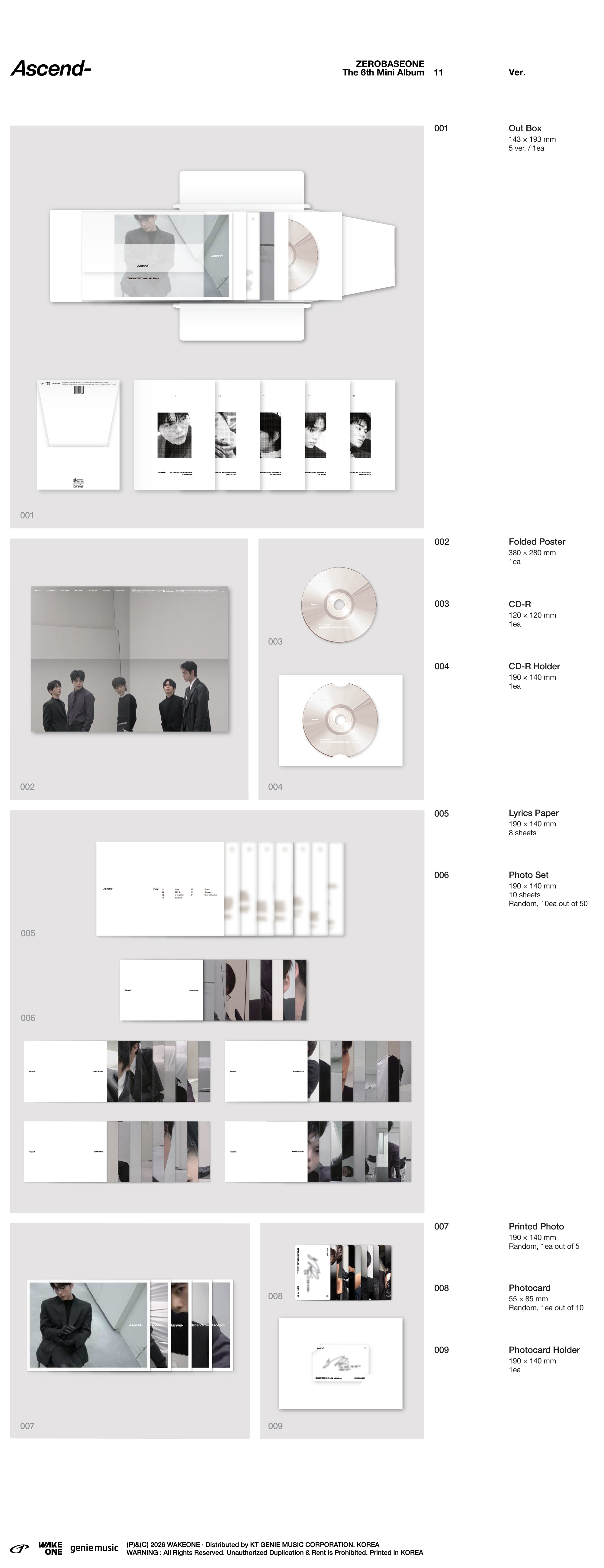 ZEROBASEONE - Ascend- (11 ver.) (Random) – hello82.shop
