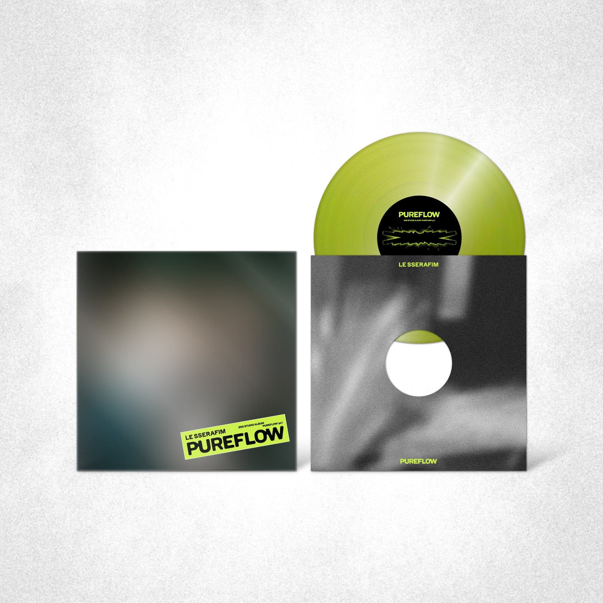 LE SSERAFIM - 2nd Studio Album ‘PUREFLOW’ pt.1 Vinyl (Electric Yellow Glitter ver.)