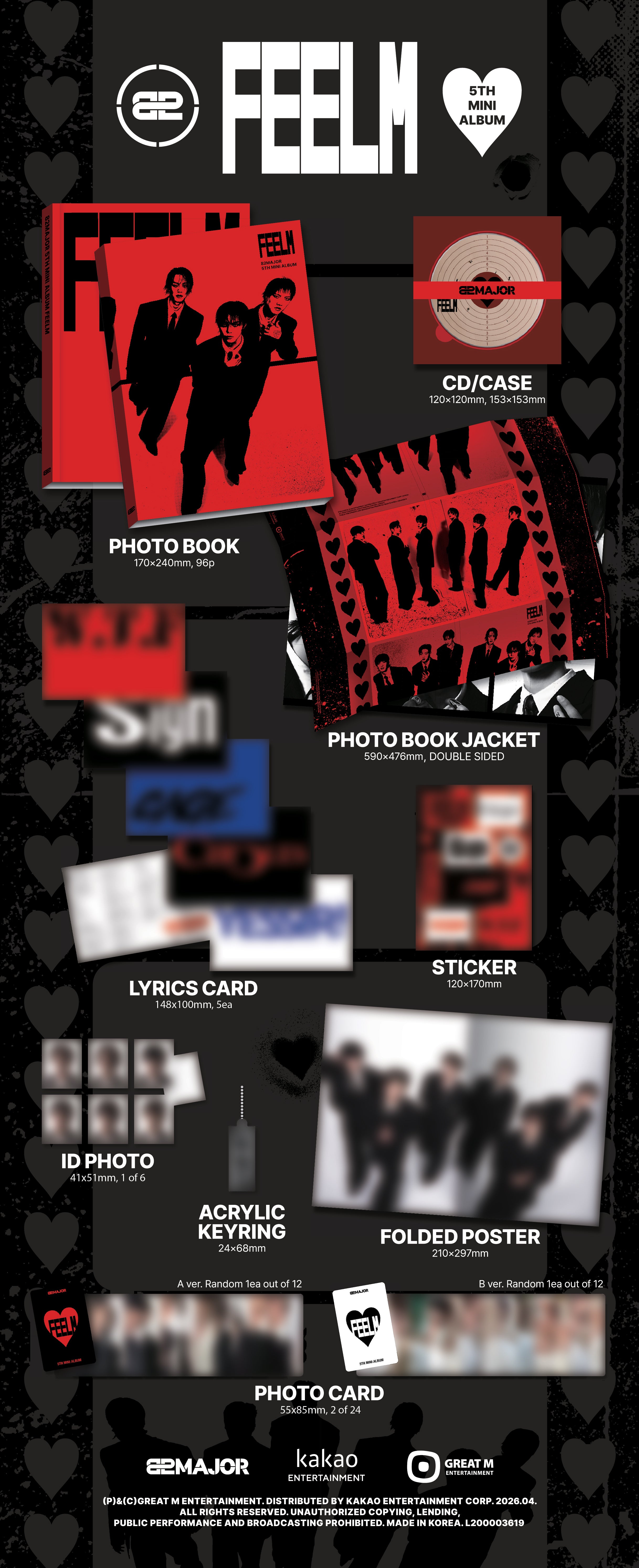Signed] 82MAJOR - 5th MINI ALBUM : FEELM (PHOTO BOOK ver