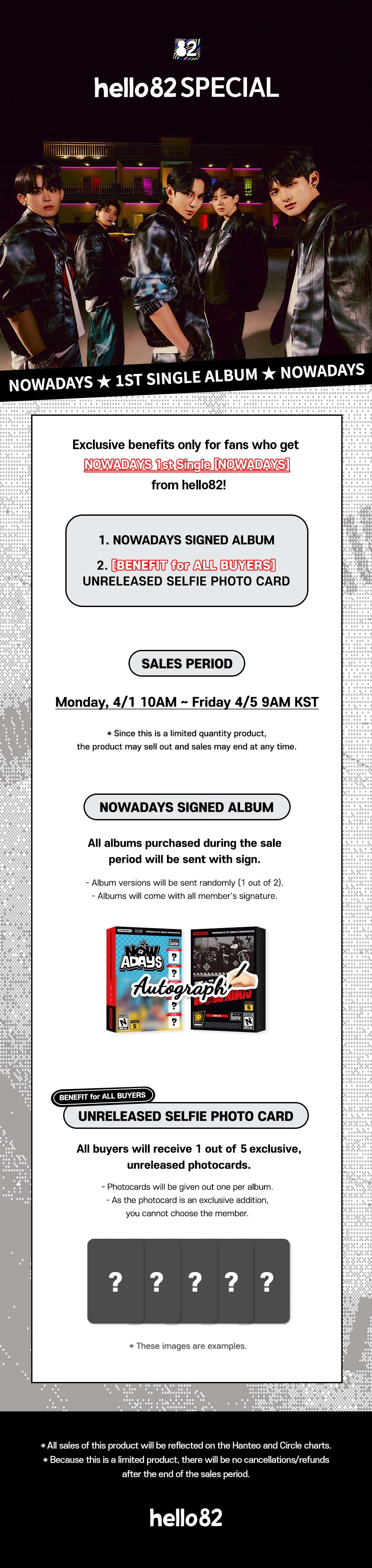 Signed] NOWADAYS - 1st SINGLE ALBUM : NOWADAYS (Random) – hello82.shop