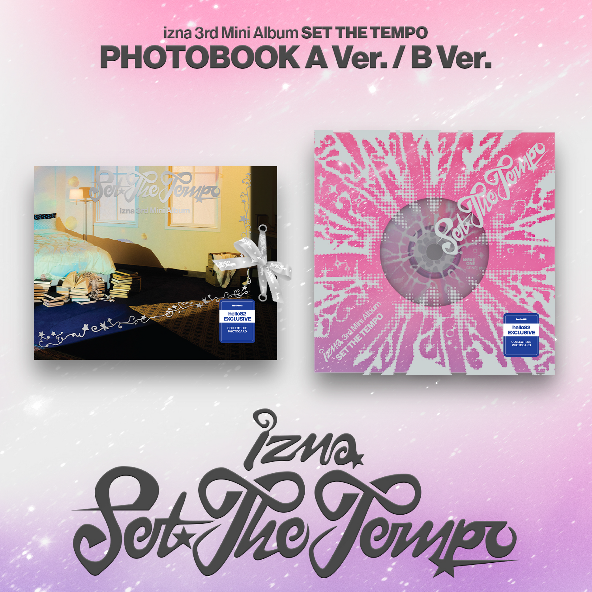 izna 3rd Mini Album SET THE TEMPO (hello82 Exclusive) Version A and Version B