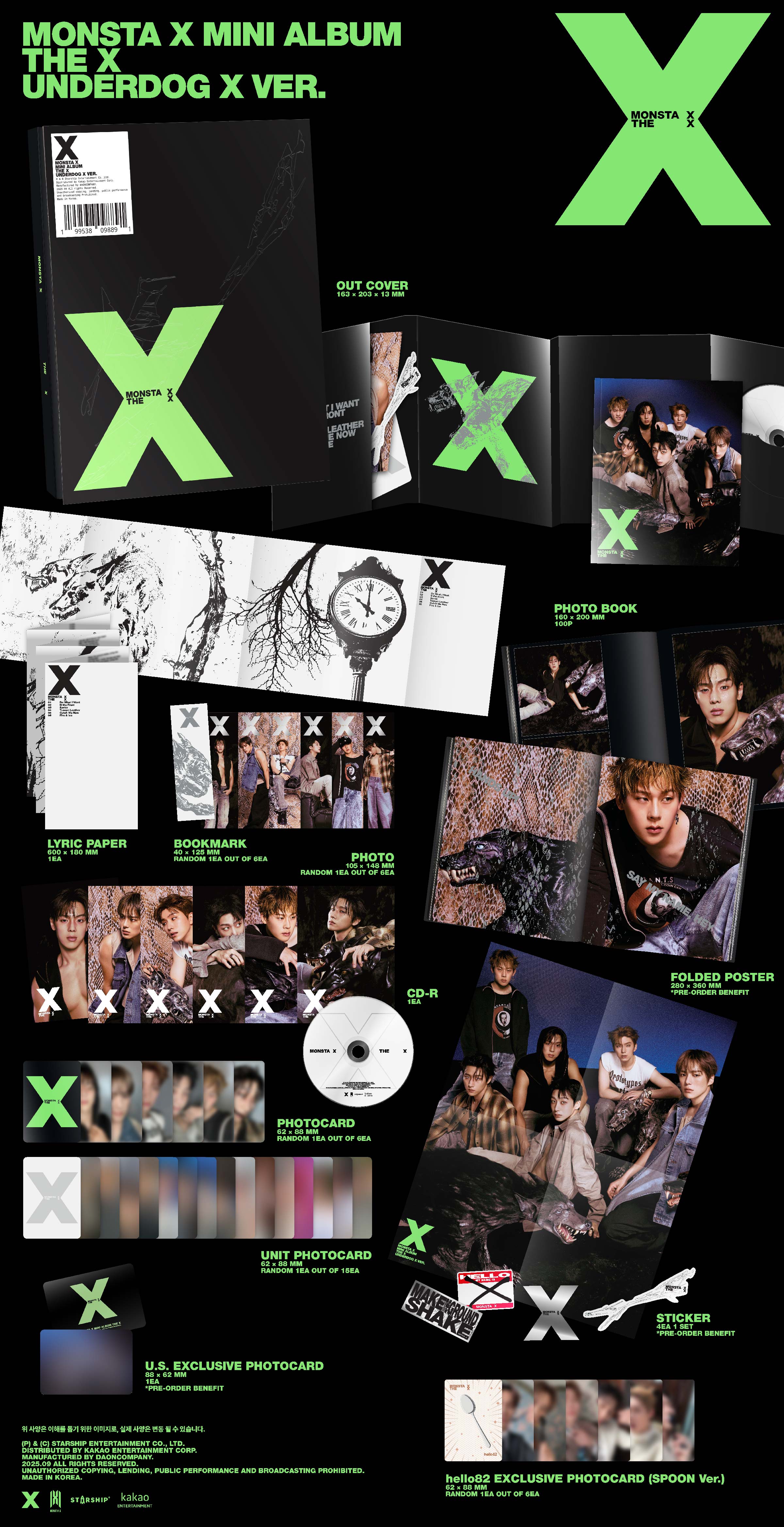 MONSTA X - THE X (hello82 Exclusive) – hello82.shop