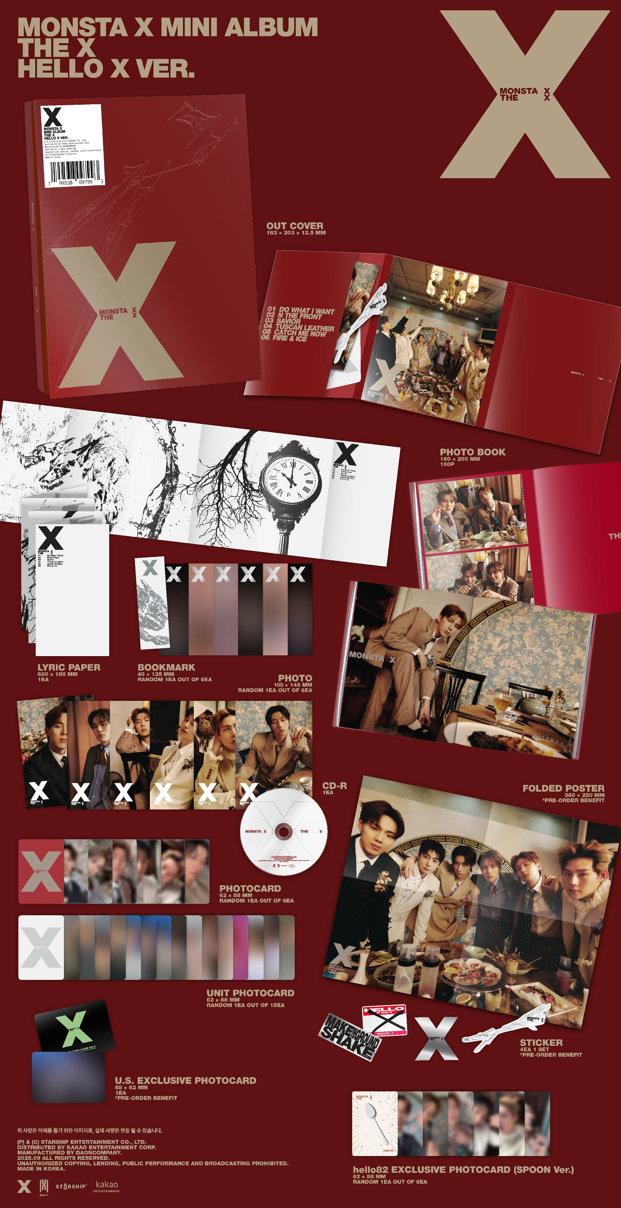 MONSTA X - THE X (hello82 Exclusive) – hello82.shop