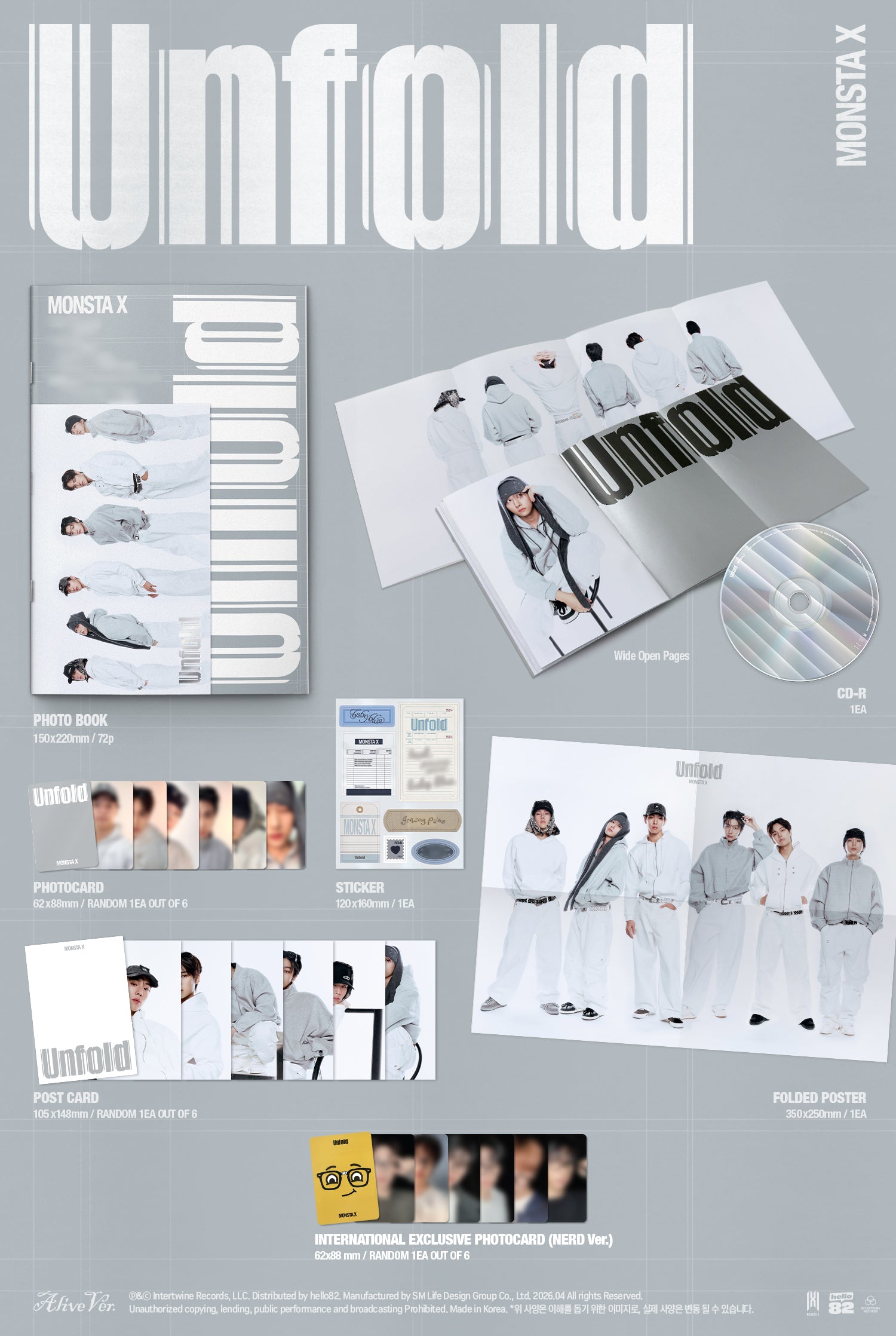 Signed] MONSTA X - Unfold – hello82.shop