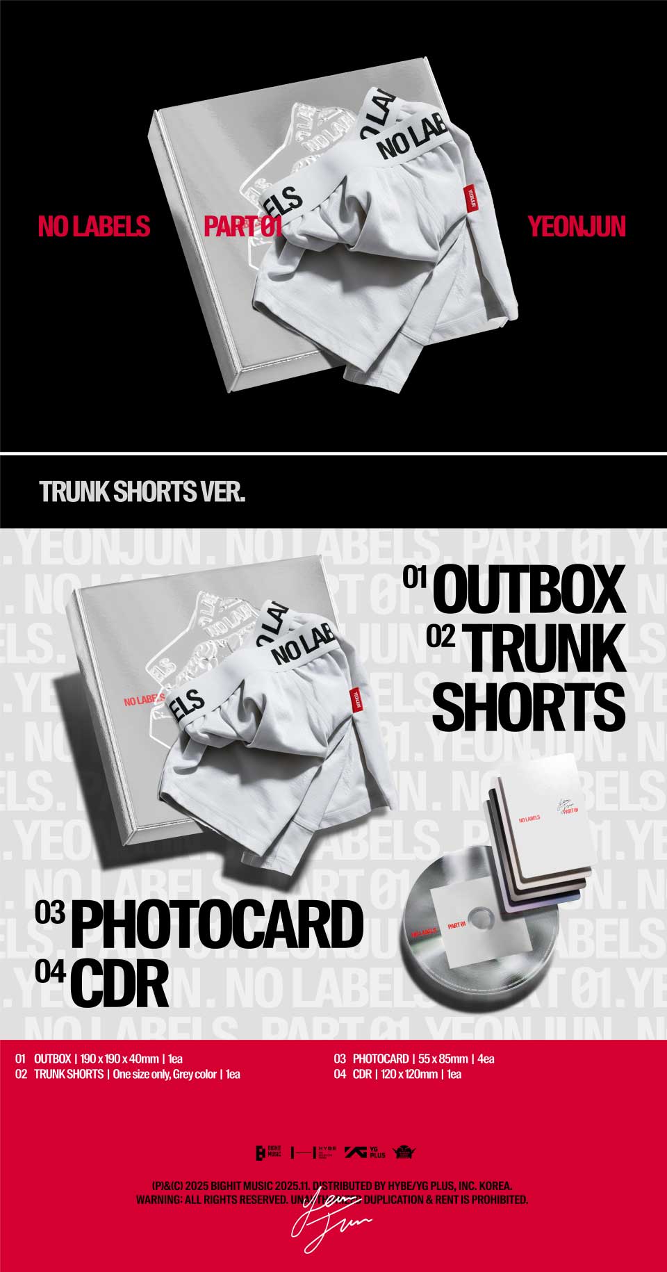 YEONJUN (TXT) - NO LABELS: PART 01 (Trunk Shorts Ver.) – hello82.shop